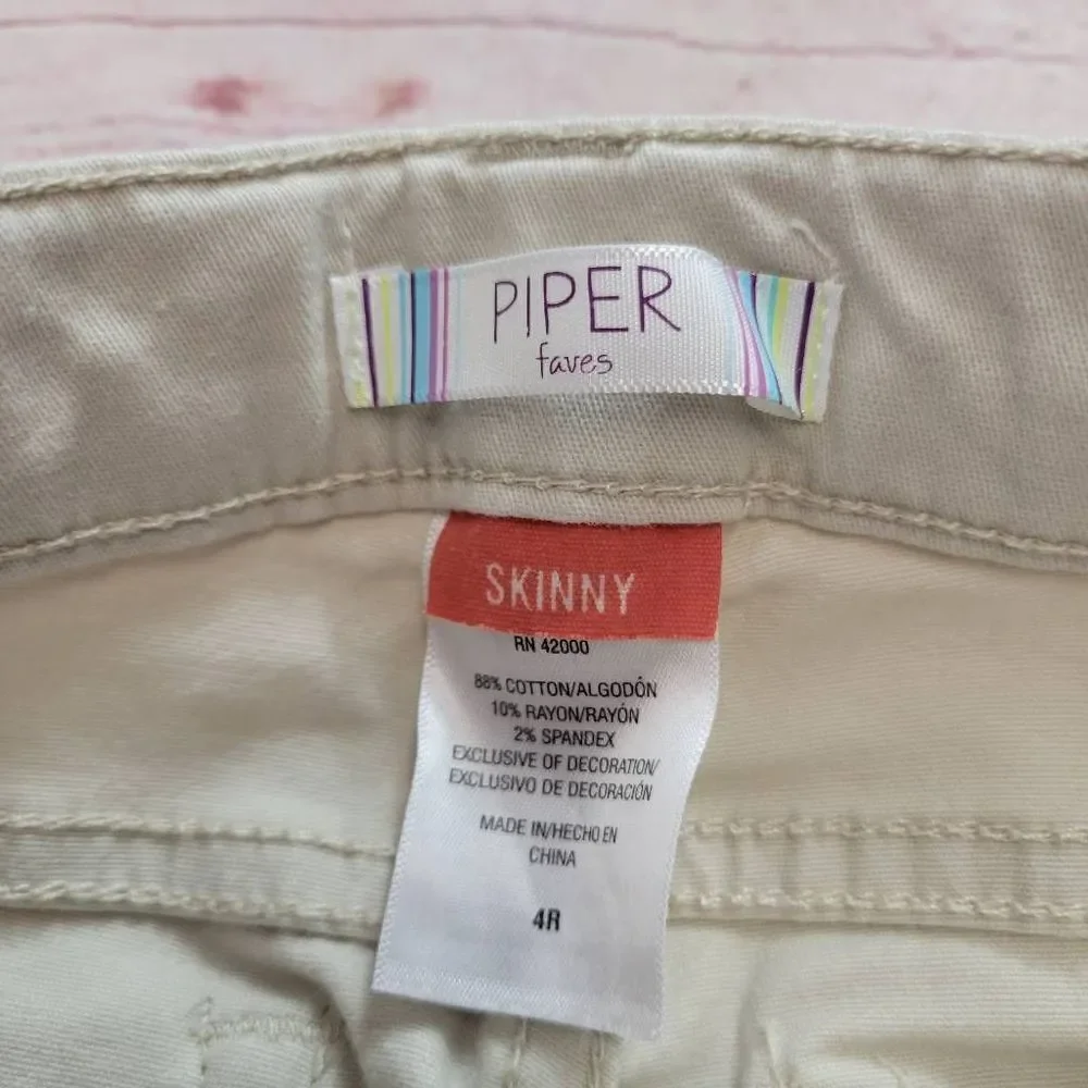Piper khaki skinny pants 4 - Picture 4 of 4